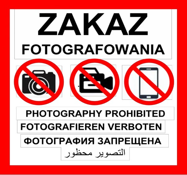 Zakaz fotografowania [ZNAK]