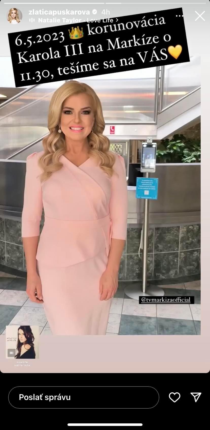 Zlatica Puškárová bude moderovať korunováciu kráľa Karola III.