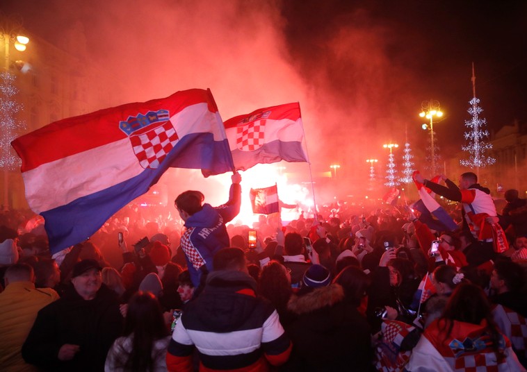 Zagrzeb nie spał tej nocy. Chorwaci świętowali 3. miejsce na mundialu