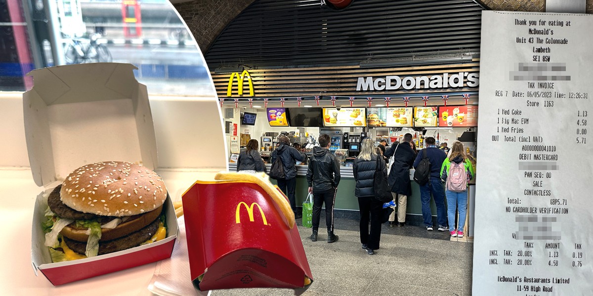 Polak odwiedził lokal McDonald w Londynie.