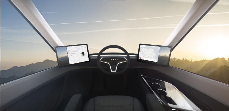 Wnętrze Tesla Semi