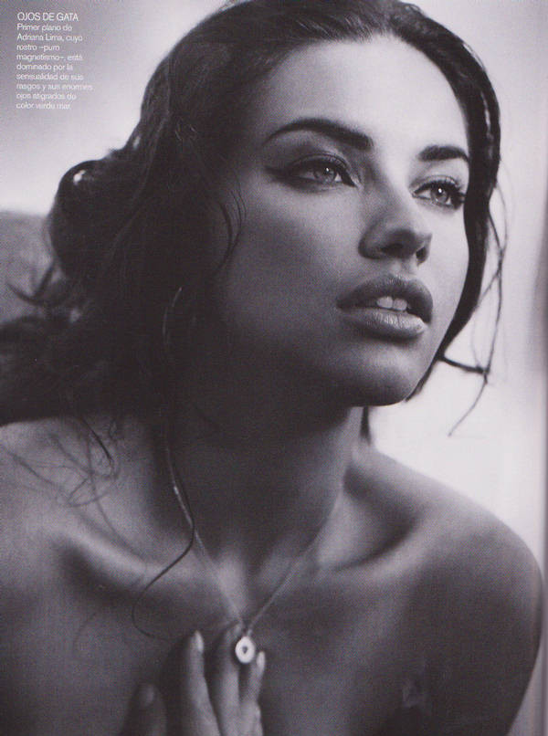 Adriana Lima w hiszpańskim Vogue'u