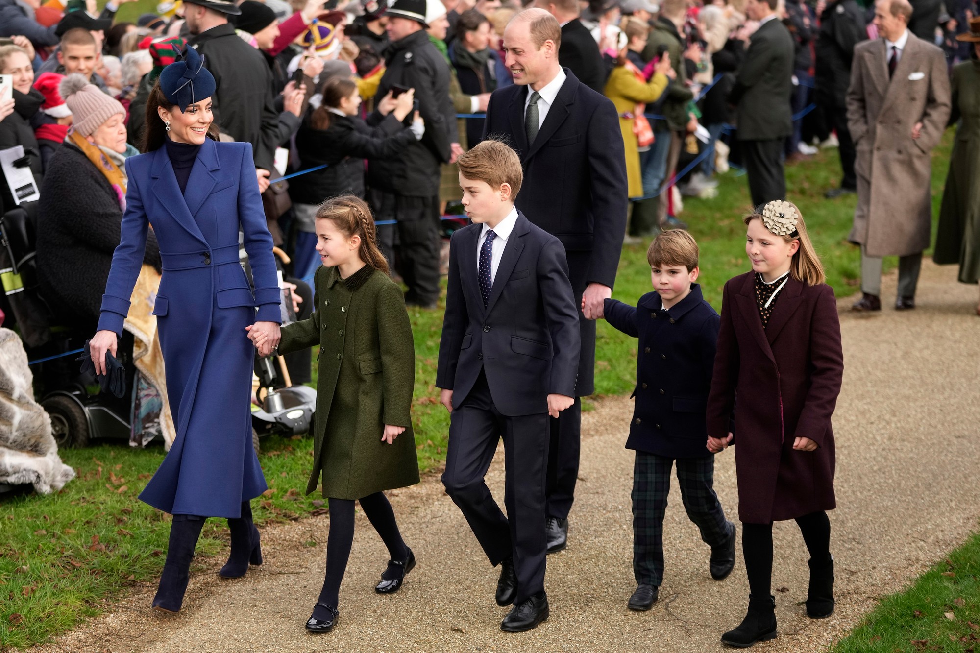 Britská kráľovská rodina v Sandringhame.