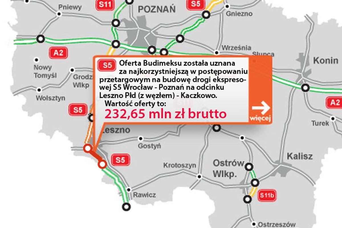 S5 Wrocław - Poznań, odcinek Leszno Płd (z węzłem) - Kaczkowo