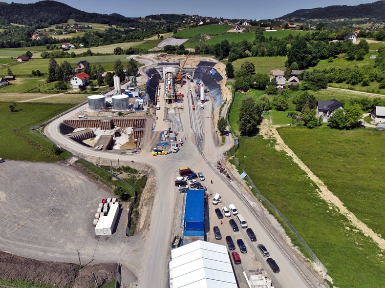 Tunel pod Pisarzową koło Limanowej, miejsce pracy TBM 