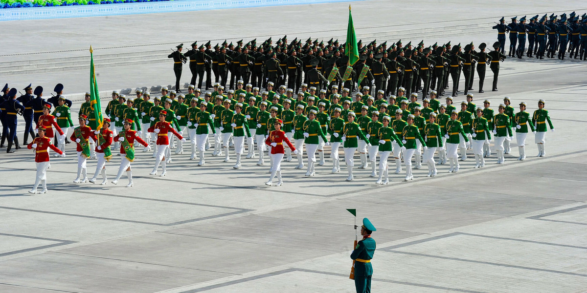 Turkmenistan. Parada wojskowa