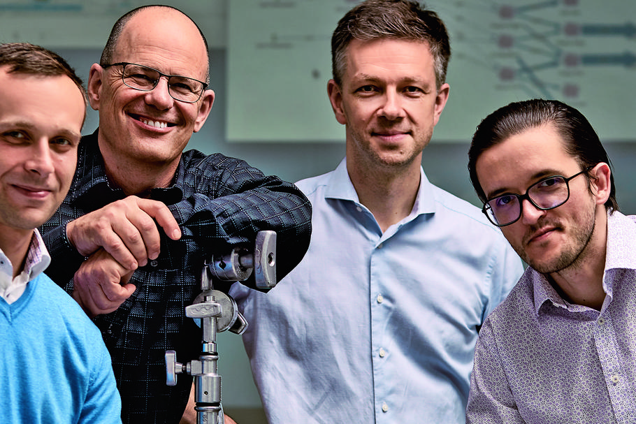 Od lewej: Paweł Wieczyński, Gabe Gotthard, Sergiusz Borysławski i Krystian Piećko. Polsko-amerykański zespół, który chce zawojować rynek Big Data
