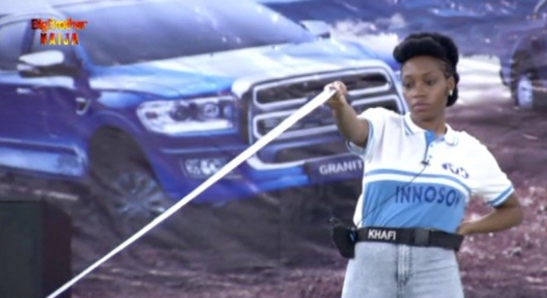 Khafi wins N3.85 million car in BBNaija [Twitter/BBNaija]