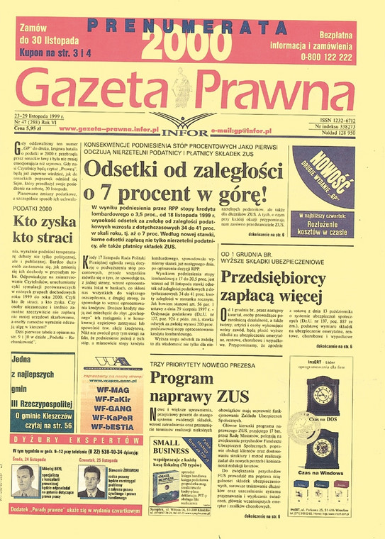 Okładka Dziennika Gazety Prawnej