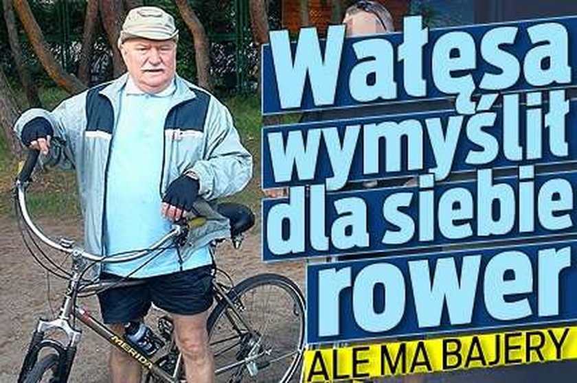 Wałęsa wymyślił dla siebie specjalny rower. Ale ma bajery