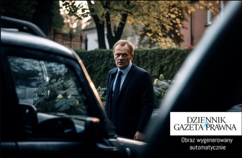 Donald Tusk zatrzymany przez CBA? Fot. Anna Wittenberg, Midjourney.com