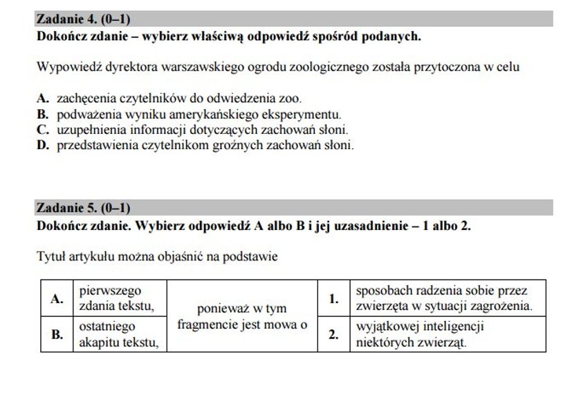 Pierwszy poważny sprawdzian 6-klasistów