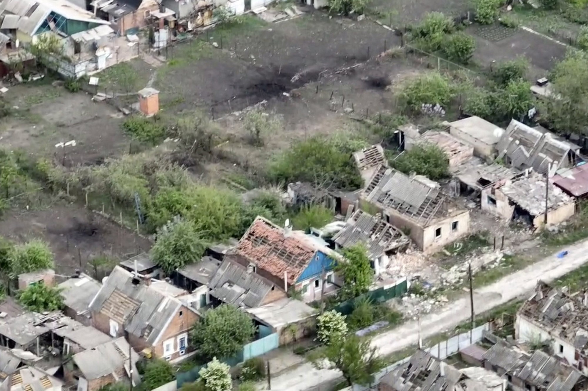 Dronové zábery obce Očeretyne