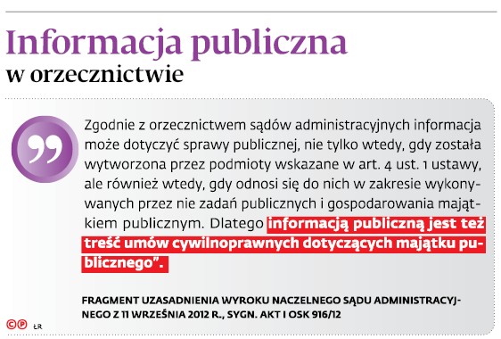 Informacja publiczna w orzecznistwie