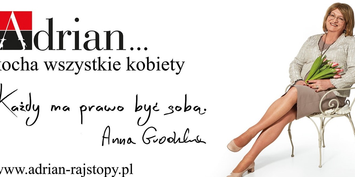 Anna Grodzka w reklamie Adrian