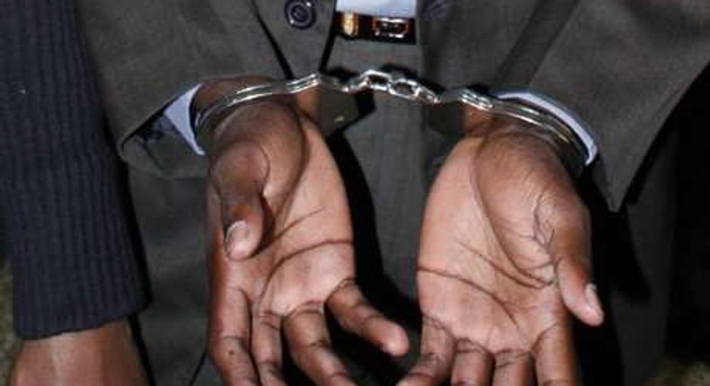 A man in handcuffs