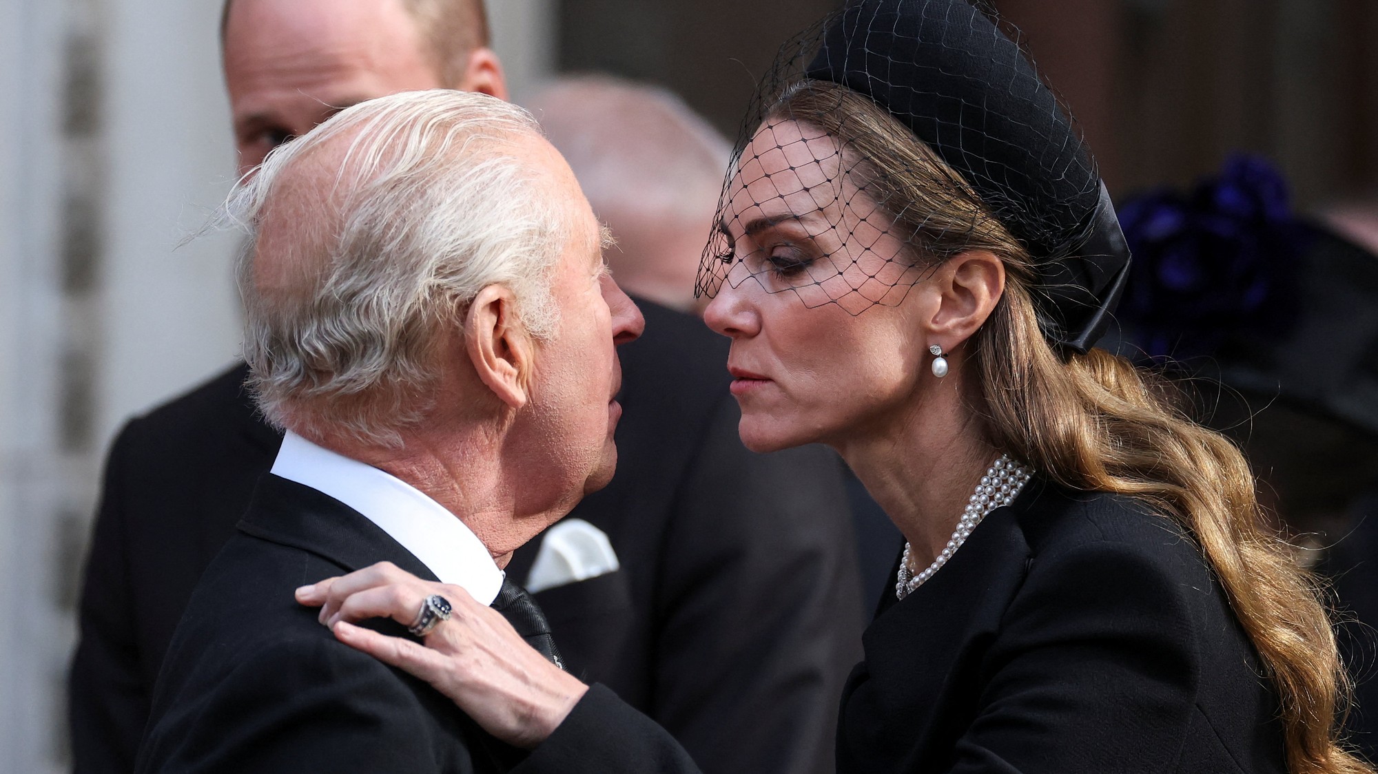 Princezná Kate a princ William na pohrebe vojvodkyne z Kentu, Londýn, 16. 9. 2025