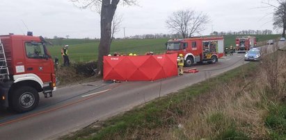 Tragiczny wypadek koło Tczewa. Kierowca zginął w płomieniach