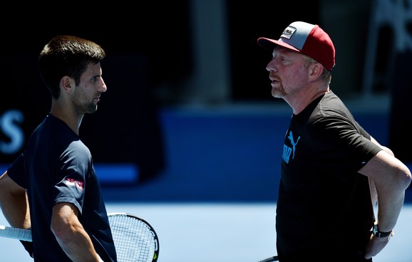 Novak Đoković i Boris Beker