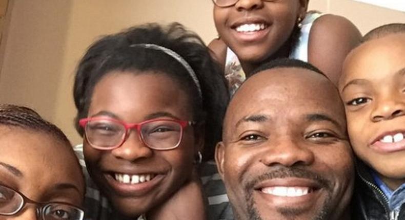 Okey Bakassi and family