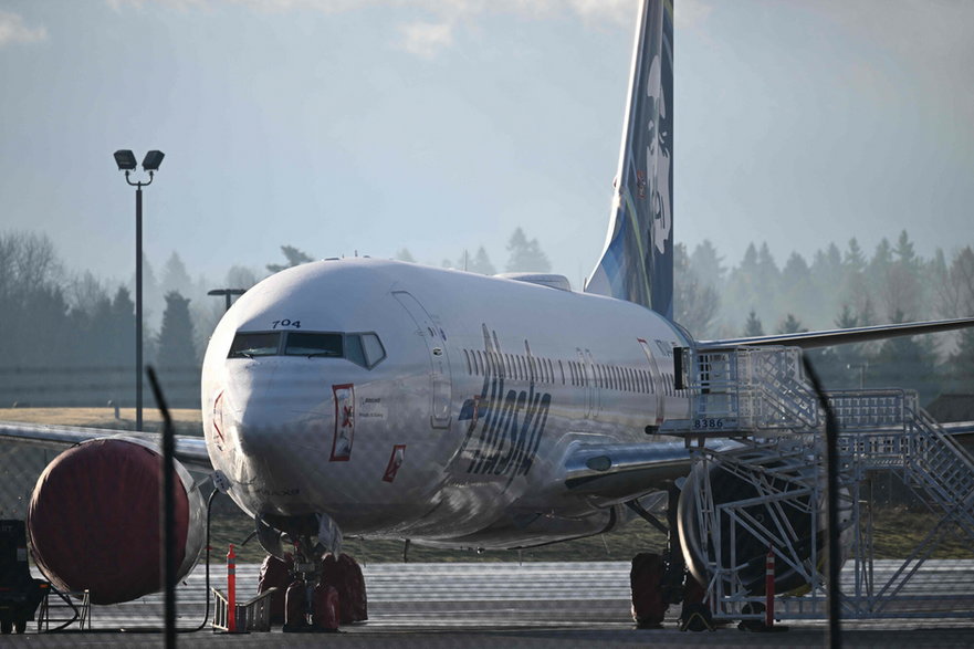 Boeing 737-9 MAX, który w styczniu 2024 r. lądował awaryjnie z powodu utraty drzwi w trakcie lotu