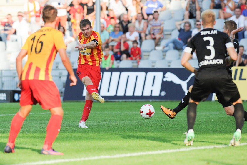 Pilka nozna. Ekstraklasa. Korona Kielce - Cracovia Krakow. 31.07.2017