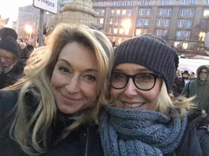 Agata Młynarska, Martyna Wojciechowska na Strajku Kobiet