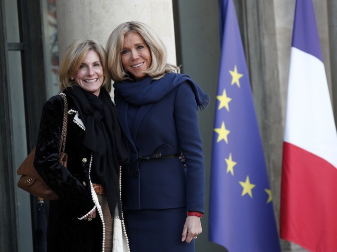Jamie McCourt i Brigitte Macron