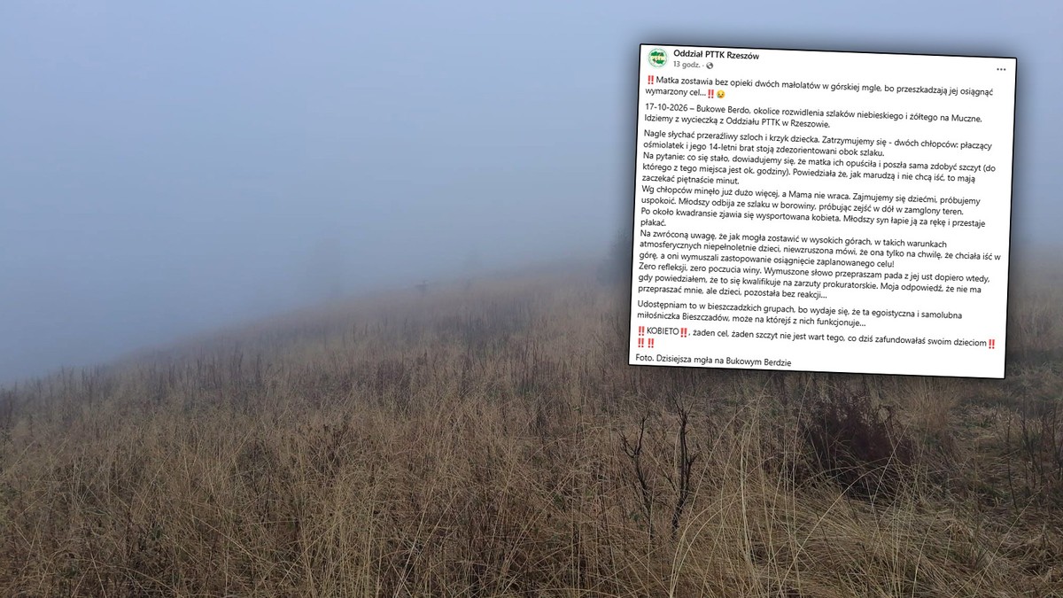 Mother abandoned children in fog in Bieszczady mountains to summit alone