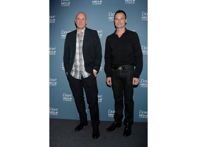 Waldemar Błaszczyk i Cezary Harasimowicz na premierze kosmetyków Dove Men Care