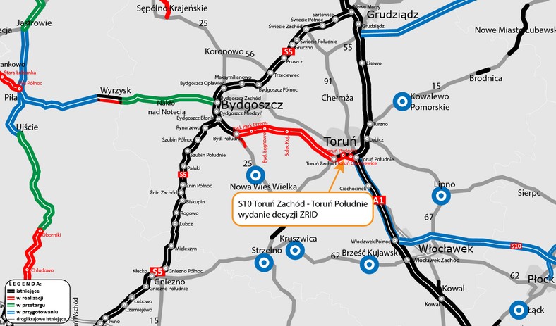 S10 Toruń Zachód - Toruń Południe - ZRID
