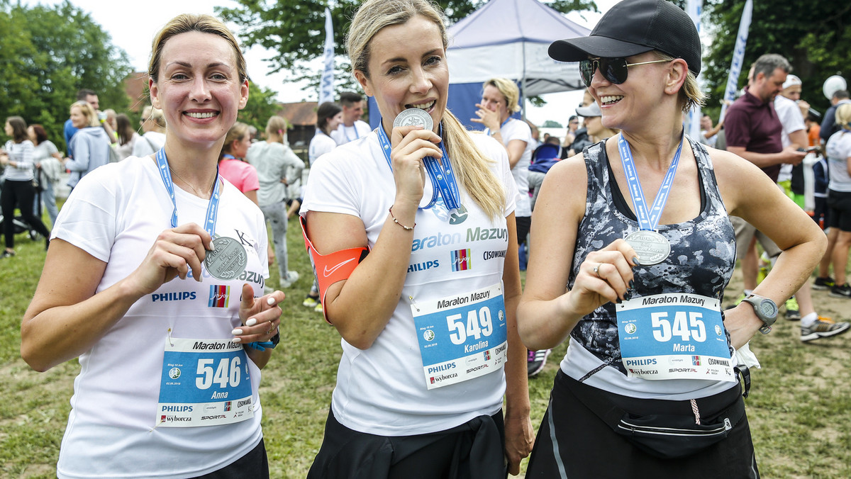 Anna Kalczyńska, Karolina Ferenstein-Kraśko i Marta Kuligowska na Maratonie Mazury 2018