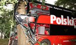 Wypadek Polskiego Busa. Autokar przewrócony. Są ranni