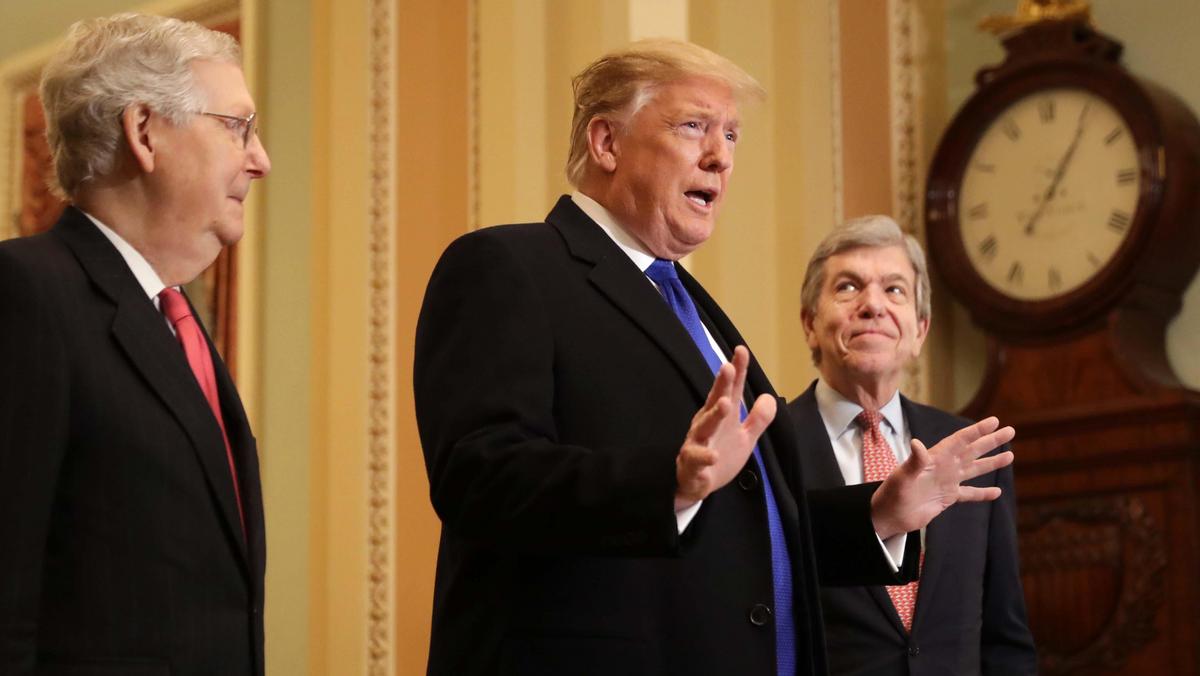 President Donald Trump Joins Senate Republicans For Their Weekly Policy Luncheon