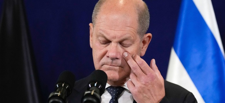 Porażające sceny na lotnisku w Izraelu. Kanclerz Scholz musiał uciekać do schronu. NAGRANIE