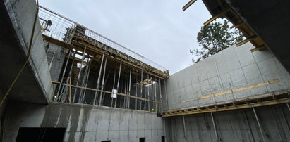 Postępy na budowie pawilonu dla szympansów i makaków japońskich