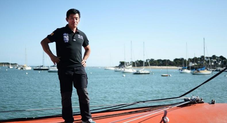 Chinese skipper Guo Chuan, pictured in 2015, was aiming to set a new solo non-stop trans-Pacific world record from San Francisco to Shanghai
