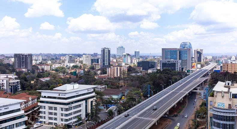 An aerial shot of the Nairobi Expressway in Kenya [Photo: Antony Trivet]