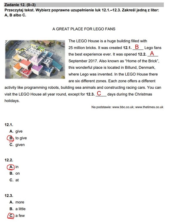 Egzamin ósmoklasisty 2023. Język angielski. Zadanie 12