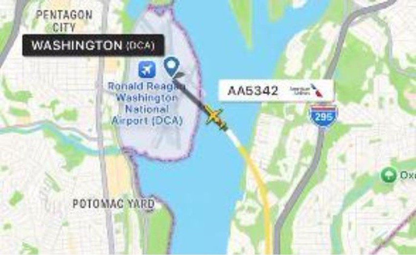 Avionska nesreća, Vašington FlightRadar