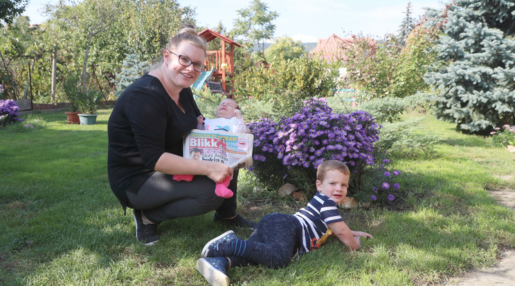 A kétgyermekes Kindl Anikó
húszezer forintos banki utalvánnyal gazdagodott / Fotó: Pozsonyi Zita