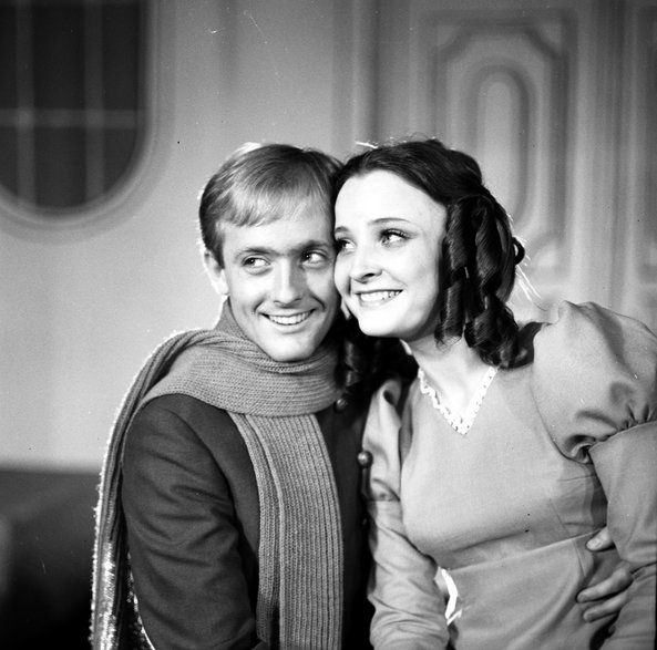 Krzysztof Luft i Małgorzata Drozd podczas spektaklu w Teatrze Nowym