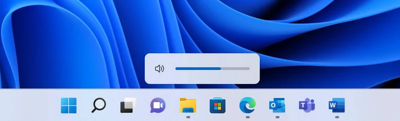 Nowy suwak dźwięku z Windows 11 (foto: Microsoft)
