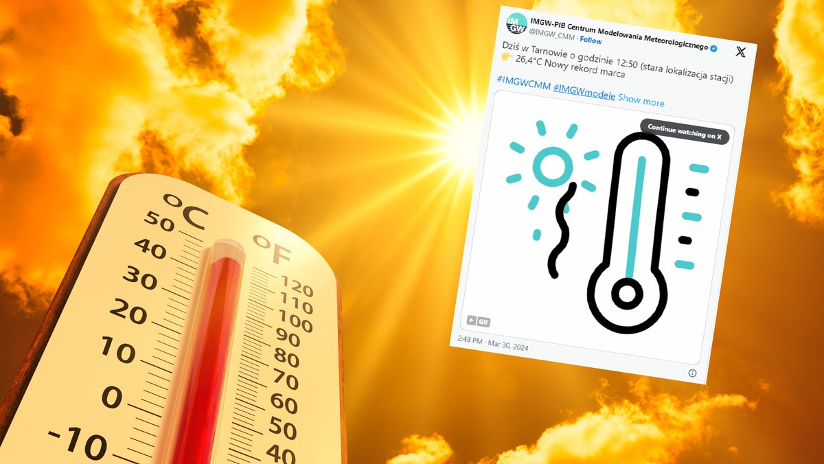 IMGW potwierdza. Padł nowy rekord ciepła dla marca