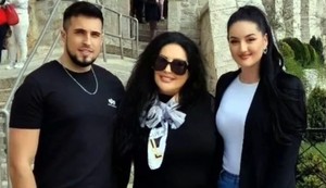 Dragana Mirković sin Marko i ćerka Manuela