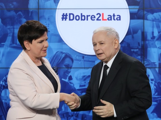 Beata Szydło i Jarosław Kaczyński