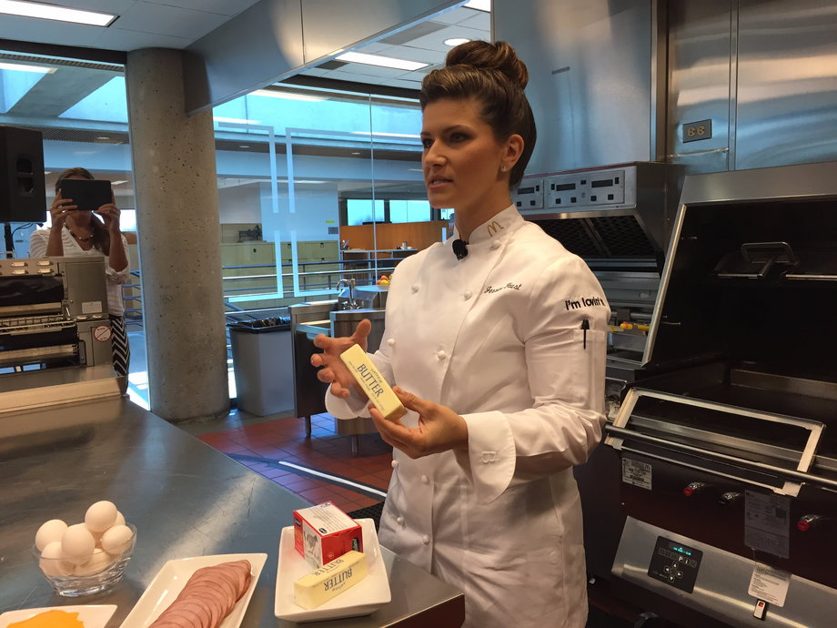 McDonald's chef Jessica Foust in the company's test kitchen.