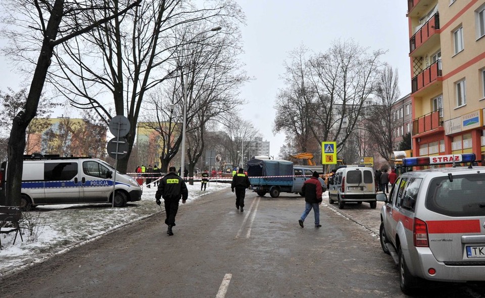 Potężna wyrwa w Ostrowcu Świętokrzyskim