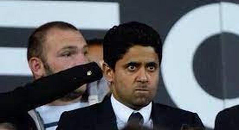 Nasser Al-Khelaifi visibly fuming in anger during the game against Real Madrid