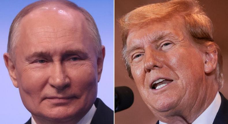 Russian leader Vladimir Putin (left) and former President Donald Trump (right).Contributor via Getty Images; Win McNamee via Getty Images